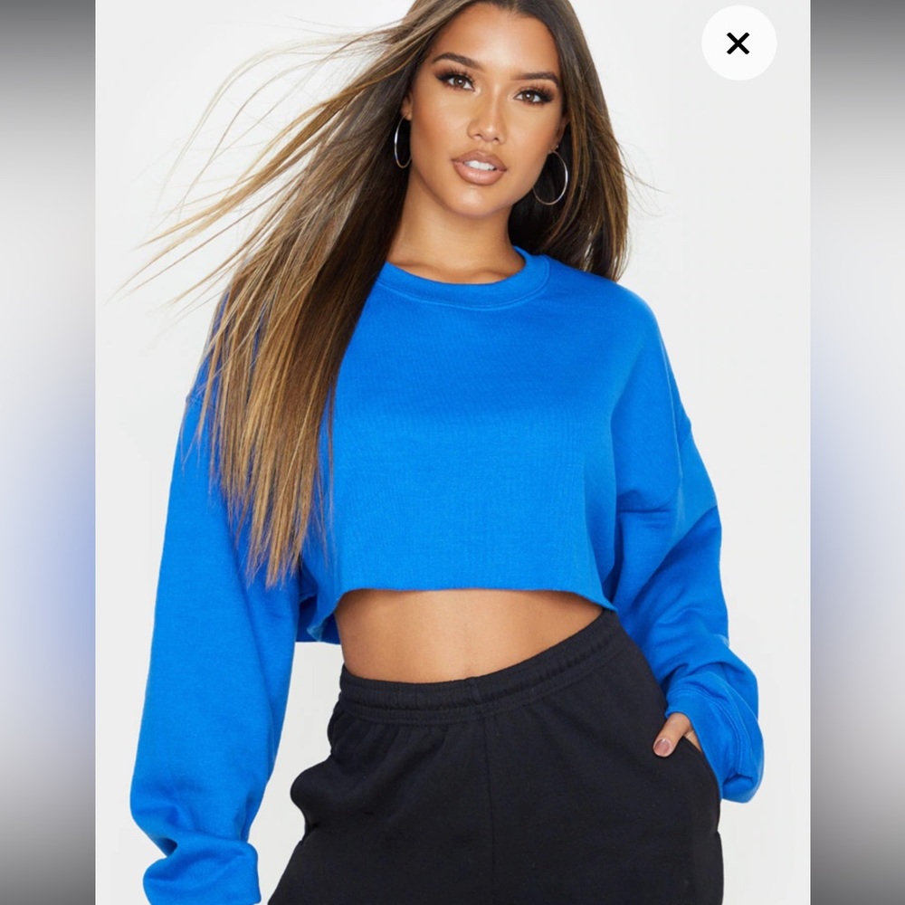 Blue Crop Top sweatshirt
